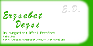 erzsebet dezsi business card