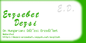 erzsebet dezsi business card